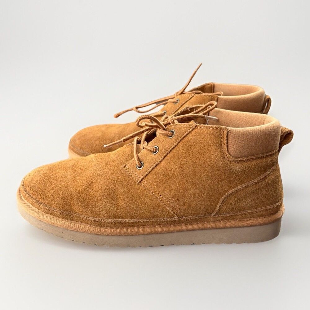 Koolaburra by UGG Women's Advay Suede Lace-Up Ankle Booties Chestnut Size 11